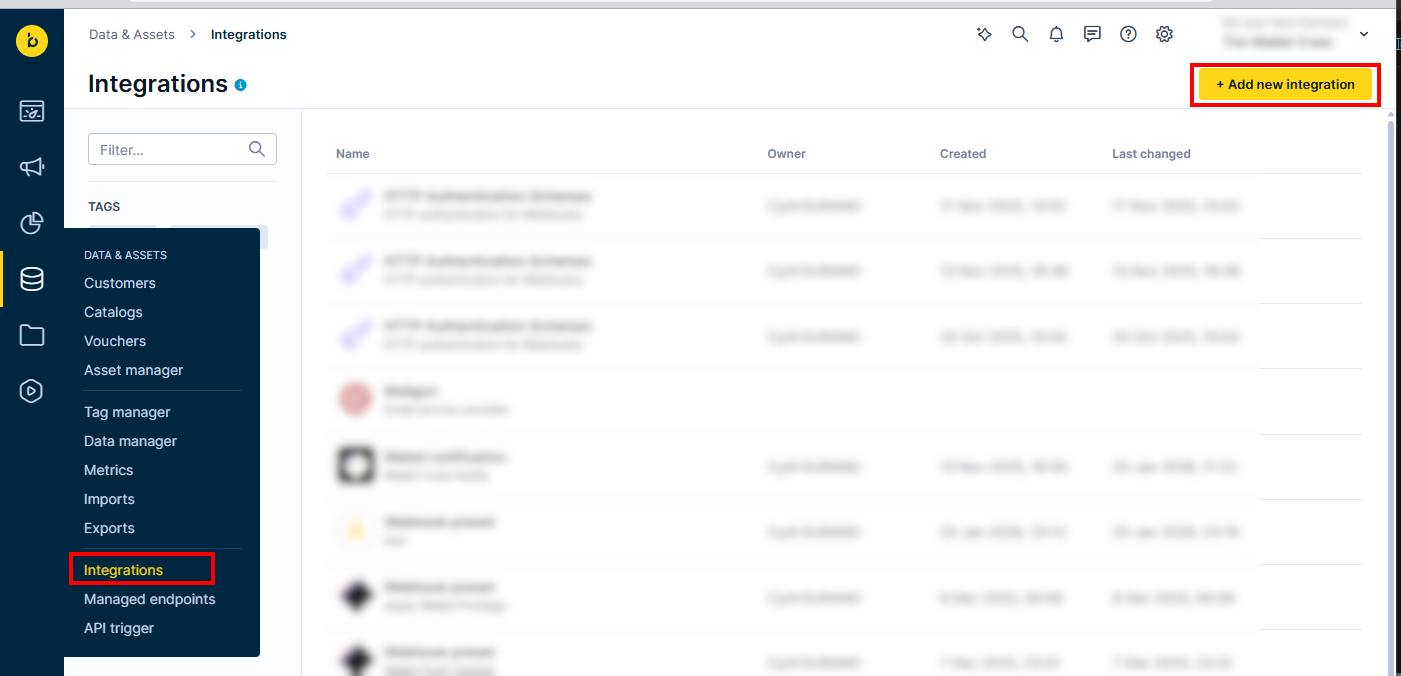Add new HTTP integration